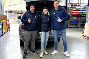 Messeteam Laserteile4you auf dem Weg zur Intertool