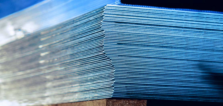 Stahlblechstapel mit besonders langen Platinen